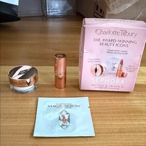 Charlotte Tilbury Magic Serum and Lipstick Set - Pillow Talk + Magic Cream